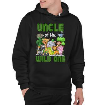 Uncle Of The Wild One Zoo Birthday Safari Jungle Animals Hoodie - Seseable