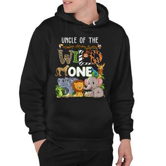 Uncle Of The Wild One Zoo Theme Birthday Safari Jungle Hoodie - Seseable