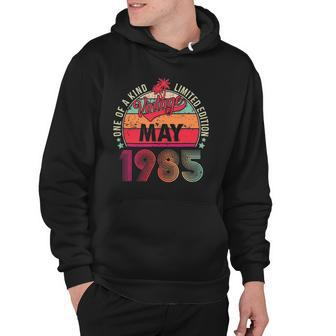 Vintage 37Th Birthday Awesome Since May 1985 Gift Hoodie | Mazezy