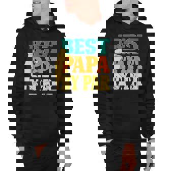 Vintage Best Papa By Par Funny Golf Lovers Gift Fathers Day Hoodie - Thegiftio UK