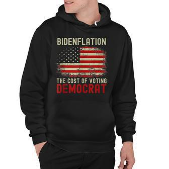 Vintage Old Bidenflation The Cost Of Voting Stupid 4Th July Hoodie - Seseable