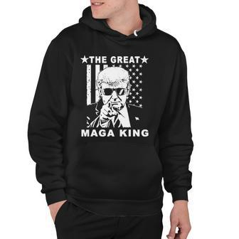 Vintage Old The Great Maga King Ultra Maga Patriotic On Back Hoodie | Mazezy