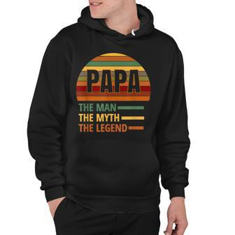 Vintage Retro Papa Man Myth Legend Funny Gift For Papa Hoodie - Thegiftio UK