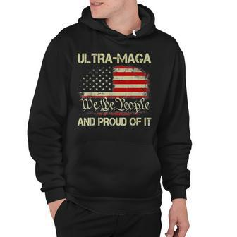 Vintage Ultra Maga And Proud Of It We The People Usa Flag Hoodie - Seseable