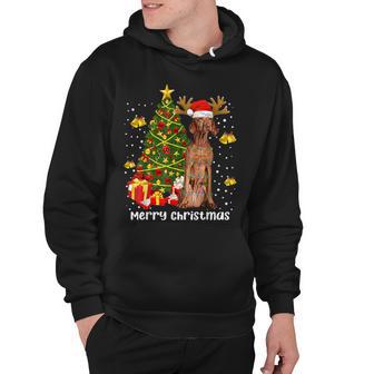 Vizsla Christmas Lights Tree Santa Xmas Pajamas Vizsla Dog Hoodie - Thegiftio UK