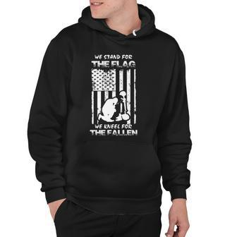We Stand For The Flag Kneel For The Fallen Jumper Hoodie | Mazezy