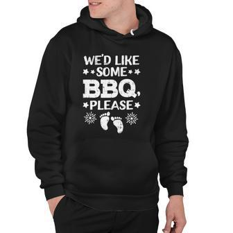 Wed Like Some Bbq Baby 4Th Of July Pregnancy Announcement  Hoodie