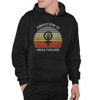 Womens Abortion Is Healthcare For Feminist Feminism Pro-Abortion V-Neck Hoodie | Mazezy