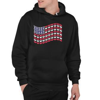 Womens Butterflies American Flag 4Th Of July Usa Butterfly Flag Hoodie | Mazezy