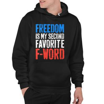 Womens Freedom Is My Second Favorite F-Word 4Th Of July V-Neck Hoodie | Mazezy