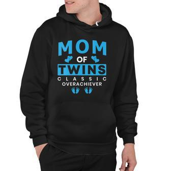 Womens Funny Mom Of Twins Classic Overachiever Twins Mom V-Neck Hoodie | Mazezy