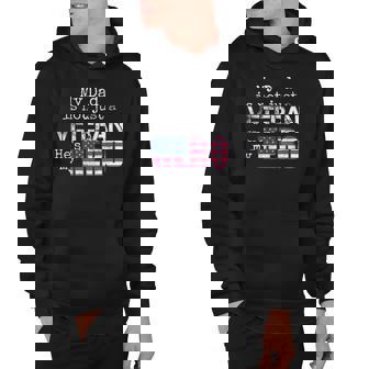 Womens Military Family Veteran Support My Dad Us Veteran My Hero V-Neck Hoodie | Mazezy