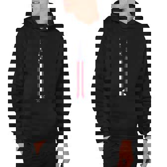 Womens Saturn V Rocket Patriotic American Flag Apollo 11 Space Hoodie - Thegiftio