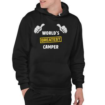Worlds Greatest Camper Funny Camping Gift Camp T Shirt Hoodie - Monsterry