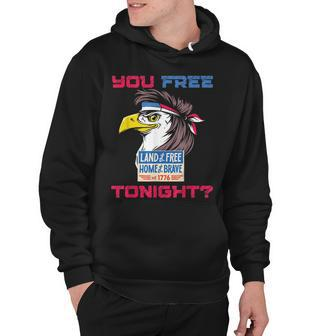 You Free Tonight Merica Eagle Mullet 4Th Of July Men Women Hoodie - Seseable