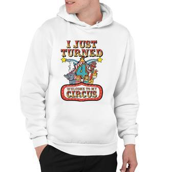 4Th Birthday Carnival Theme Welcome To My Circus Birthday Hoodie | Mazezy
