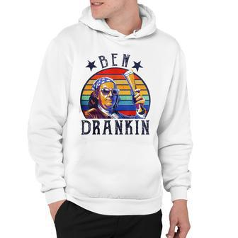 4Th Of July Ben Drankin Drinking Patriotic Funny Hoodie - Seseable