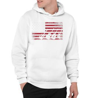 4Th Of July Gift For Men Dad Guitar Musician American Flag Hoodie - Seseable