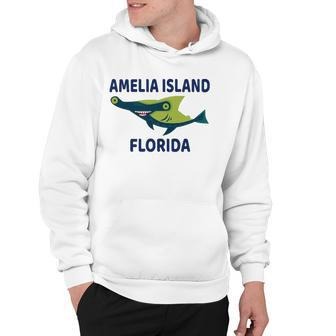 Amelia Island Florida Shark Themed Hoodie | Mazezy