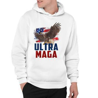American Eagle Patriotic Fathers Day Ultra Maga Flag Design Hoodie - Monsterry