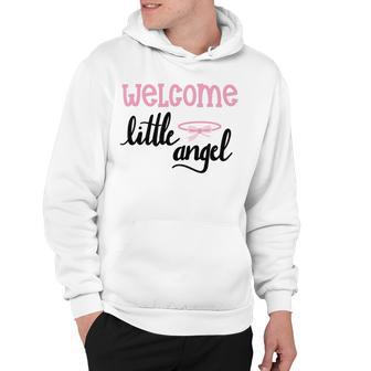 Baby Shower Text Design Welcome Little Angel Hoodie | Favorety CA