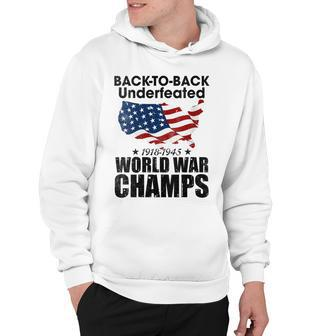 Back To Back Undefeated World War Champs Trend Hoodie - Seseable