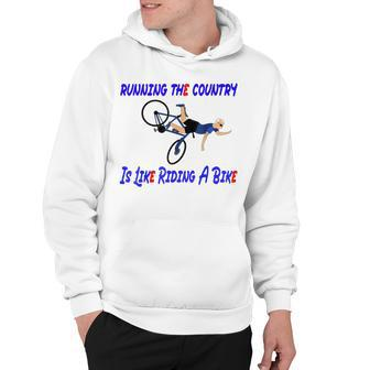 Biden Bike Bicycle Running The Country Is Like Riding A Bike V3 Hoodie - Seseable