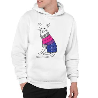 Bisexual Cat Lgbt-Q Pride Cute Kitten Kitty Proud Ally Hoodie | Mazezy