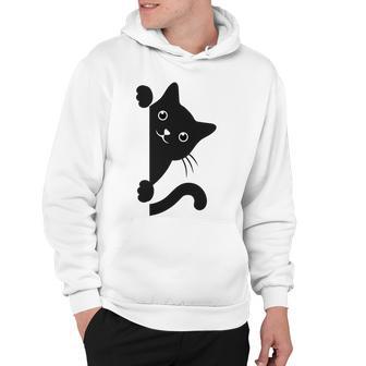 Black Cat Peeking Hoodie | Favorety DE