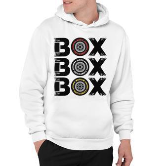 Box Box Box F1 Tyre Compound V2 Design Hoodie | Favorety