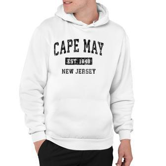 Cape May New Jersey Nj Vintage Sports Design Black Design Hoodie | Mazezy