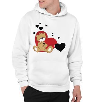 Cartoon Animal Happy Loving Teddy Bear Hoodie | Favorety