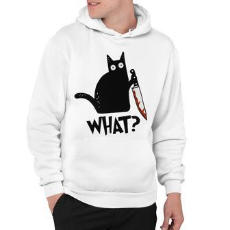 Cat What Murderous Black Cat With Knife Hoodie | Favorety CA