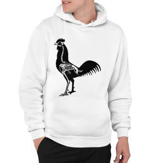 Chicken Skeleton Rooster Chicken Lover Hoodie - Thegiftio UK
