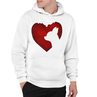 Chihuahua Shape With Red Heart Painting For Valentine Day Hoodie | Favorety AU