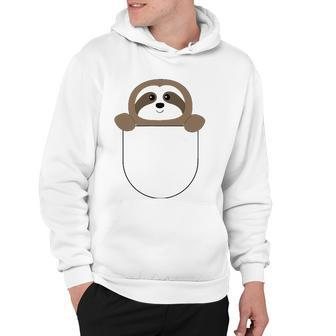 Chillin Sloth Pocket Tee Funny Sloth In Your Pocket Tee Hoodie