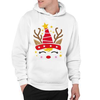 Christmas Unicorn Face Santicorn Cute V2 Hoodie | Favorety CA