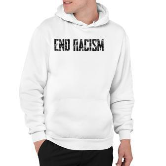 Civil Rights End Racism Mens Protestor Anti-Racist Hoodie | Mazezy