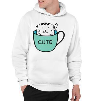 Cute Cat In Mug Hoodie | Favorety AU