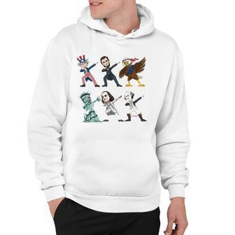 Dabbing Uncle Sam And Friends 4Th Of July Boys Girls Kids Hoodie