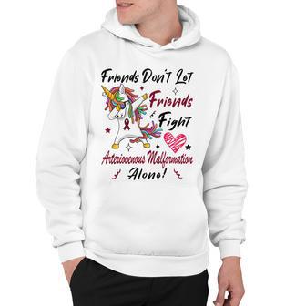 Friends Dont Let Friends Fight Arteriovenous Malformation Alone Unicorn Burgundy Ribbon Arteriovenous Malformation Support Arteriovenous Malformation Awareness Hoodie | Favorety UK