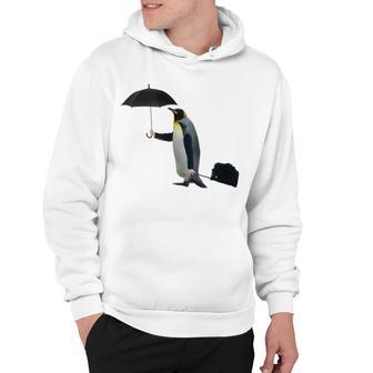 Funny Business Penguin Birds With Human Hands Hoodie | Favorety