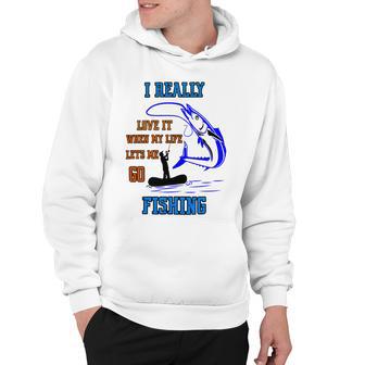 Funny I Really Love It When My Wife Lets Me Go Fishing Hoodie | Favorety