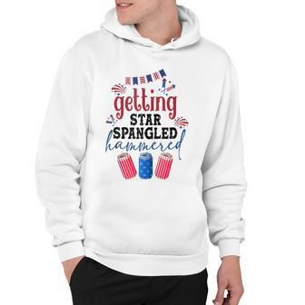 Getting Star Spangle Hammered America Western 4Th Of July Hoodie - Seseable