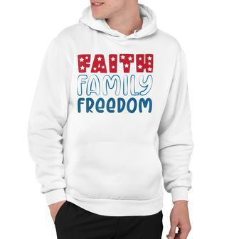 Happy 4Th Of July Fireworks Patriotic Faith Family Freedom Hoodie - Seseable