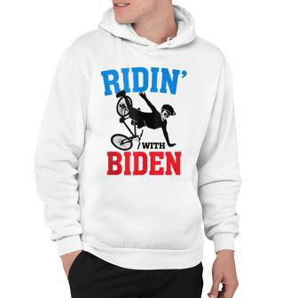 Joe Biden Falling With Biden Funny Ridin With Biden V3 Hoodie - Seseable