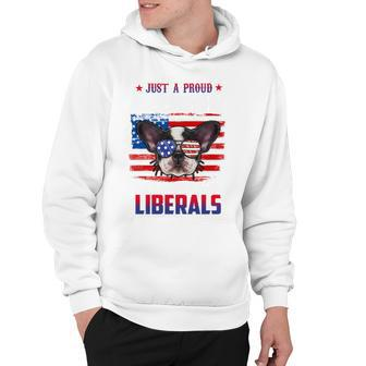 Just A Proud French Bulldog Dad Merica Dog 4Th Of July Hoodie - Seseable
