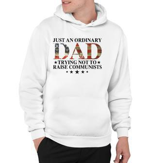 Just An Ordinary Dad Trying Not To Raise Communists Gift Dad Hoodie | Mazezy