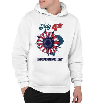 Kindness Sunflower Flag 4Th July Patriotic Flower Plus Size Hoodie - Seseable