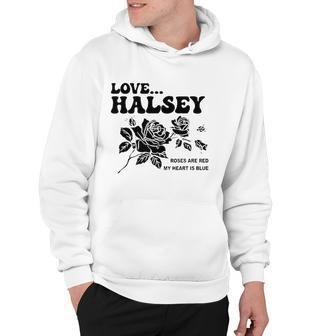 Love Halsey Roses Are Red My Heart Is Blue Hoodie | Mazezy DE